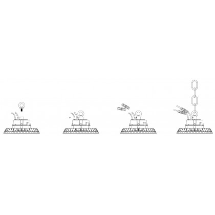 Промышленный купольный светильник Horisonta Sun 4